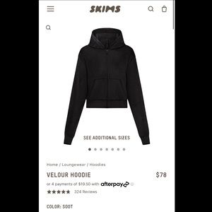 Skims Velour Hoodie